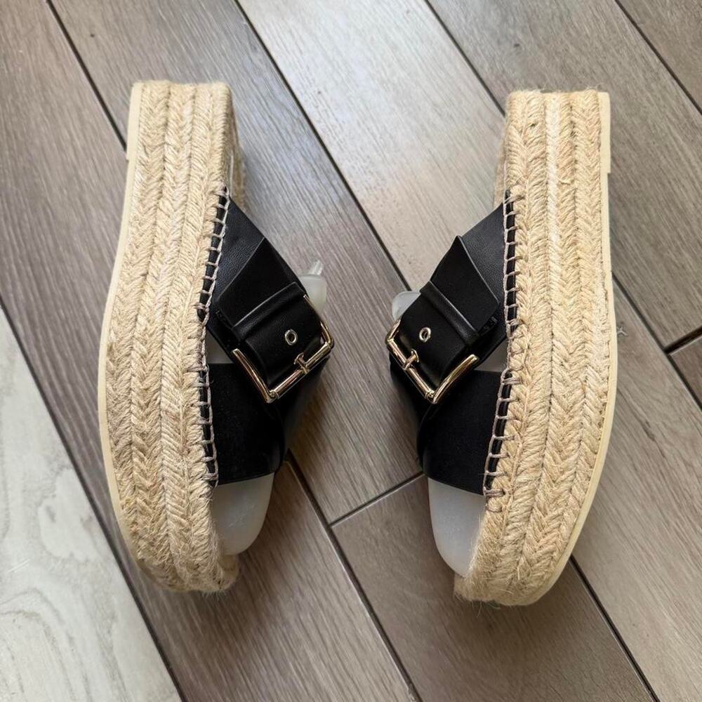 Zara platform espadrille slide sandals - Picture 3 of 8